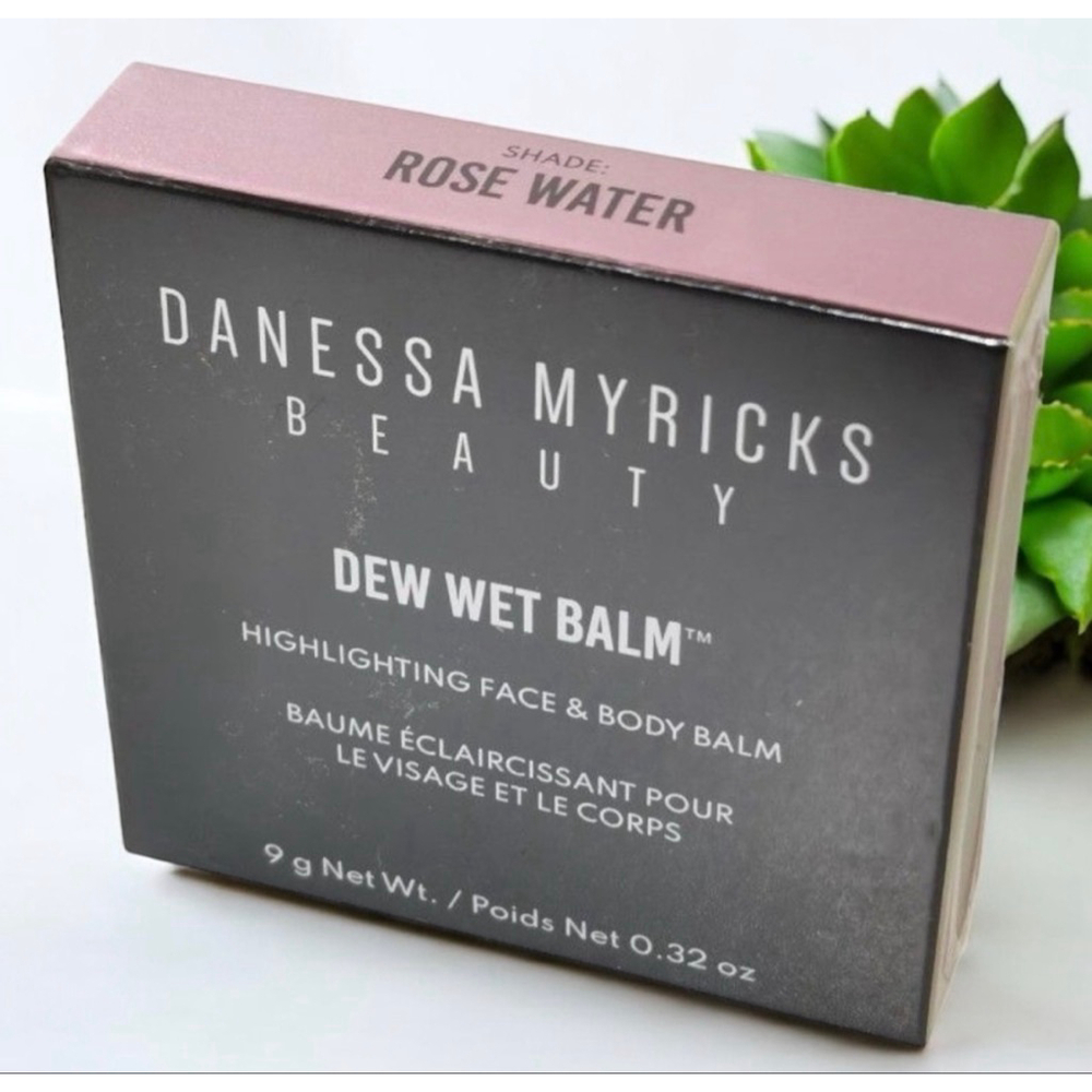 Danessa Myricks Beauty Dew Wet Balm Highlighter in Rose Water, NIB